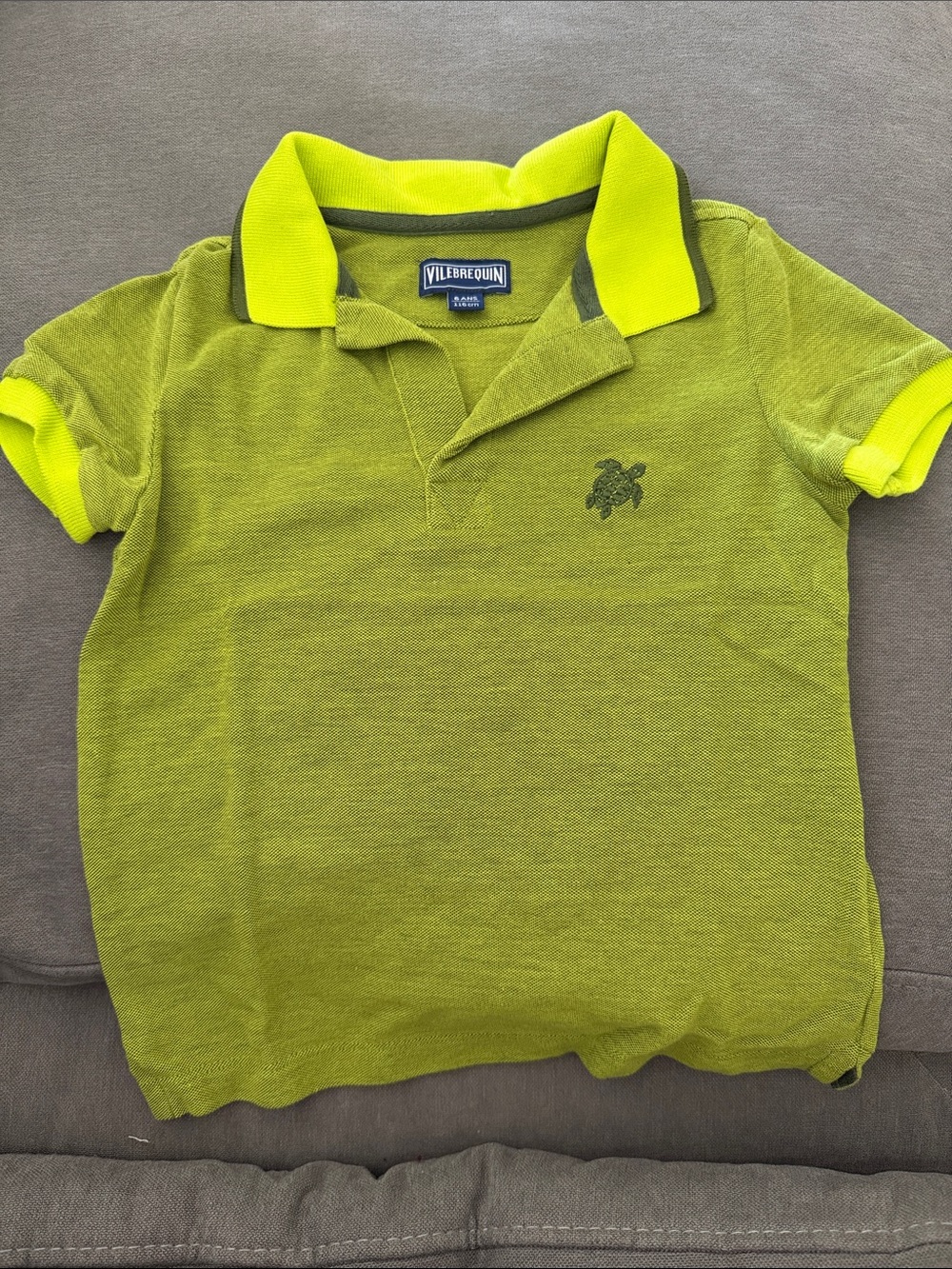 Vilebrequin Boys' Lime Green Polo Shirt Size 6